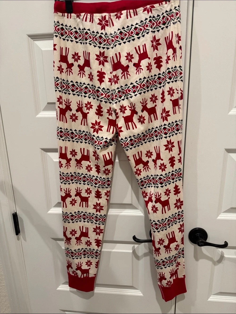 Hanna Andersson Women’s Adult Holiday Pajama Set Top & Pants Deer Dear Medium